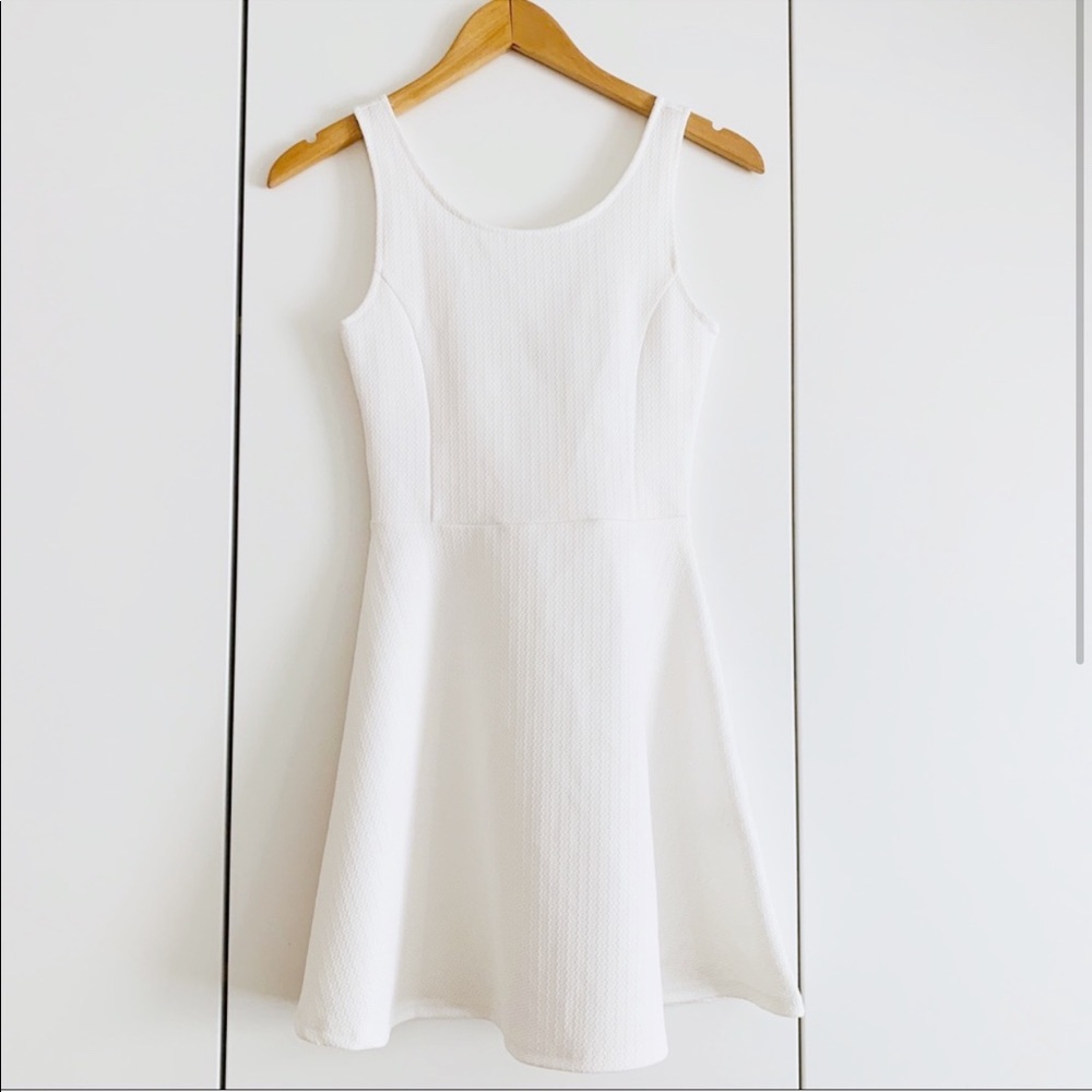 H&M white skater dress